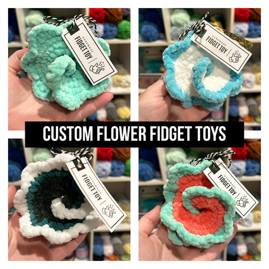 CUSTOM Möbius Style Crochet Sensory Fidget Toy ~ Flower Fidget