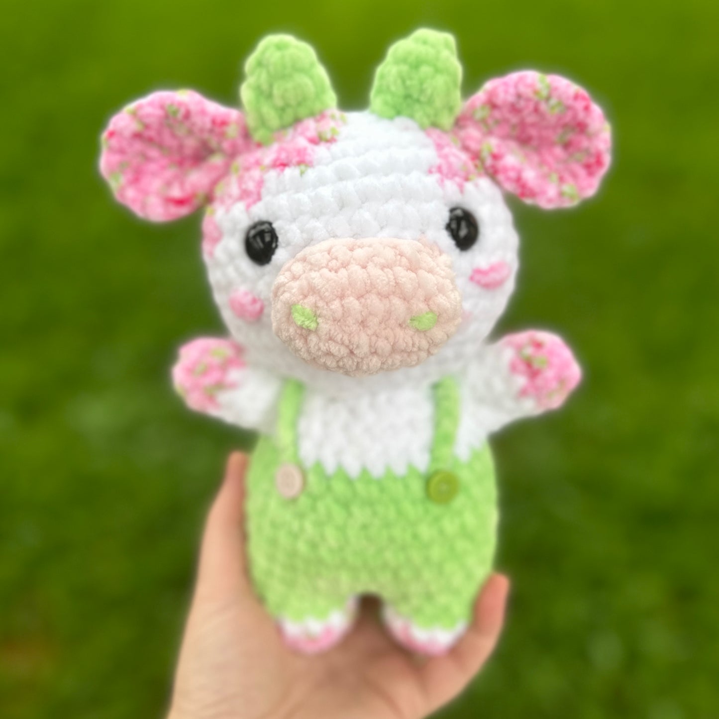 MADE TO ORDER ~Custom Style~ Milkshake the Cow 🐮 Amigurumi Crochet Plushie