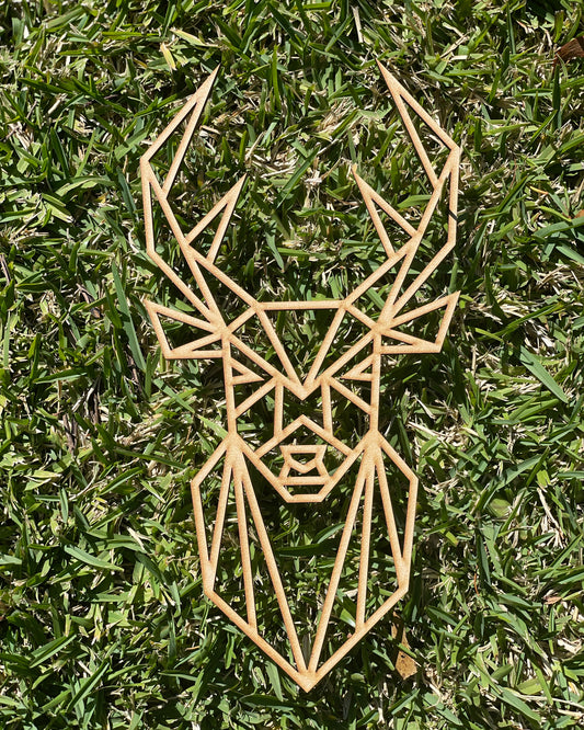 Geo Deer Head Cut-Out Shape MDF Art Board, Resin Board, Art Blank, Craft Blank ~3mm/6mm/9mm thickness available~