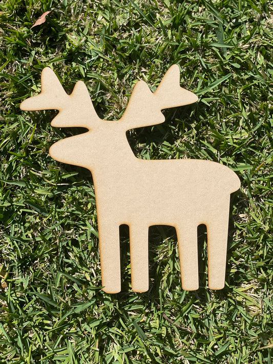 Cute Deer Standing Shape MDF Art Board, Resin Board, Art Blank, Craft Blank ~3mm/6mm/9mm thickness available~