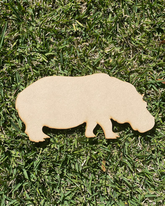 Hippo Shape MDF Art Board, Resin Board, Art Blank, Craft Blank ~3mm/6mm/9mm thickness available~