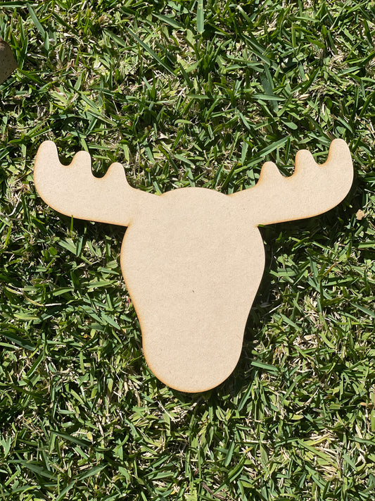 Cute Deer Head Shape MDF Art Board, Resin Board, Art Blank, Craft Blank ~3mm/6mm/9mm thickness available~