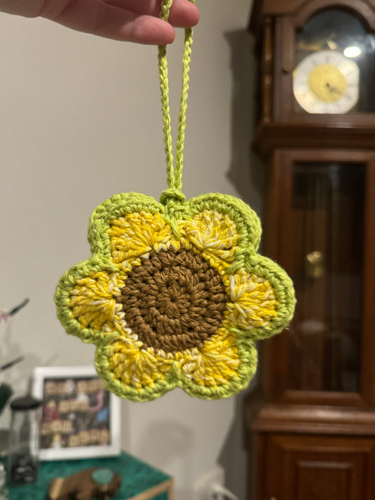 Flower Mini Bag Pouch ~ Yellow and Green