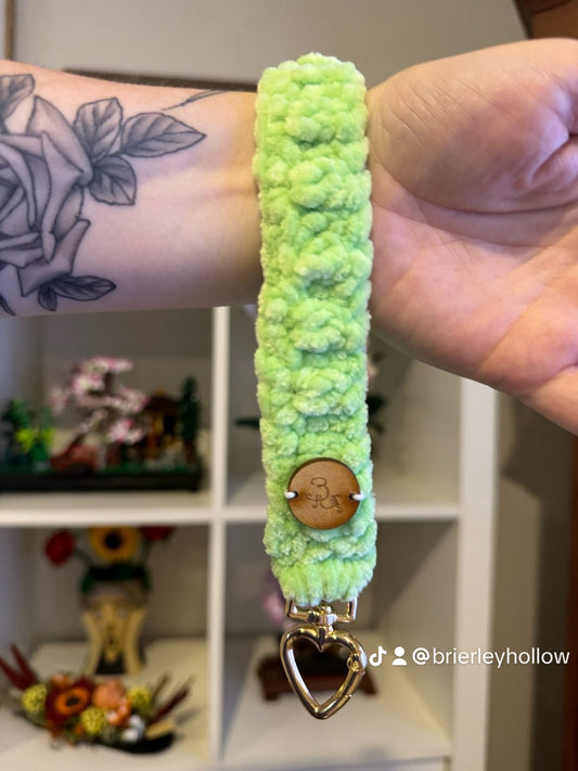 Lime Green~ Crochet Wristlet Key Fob