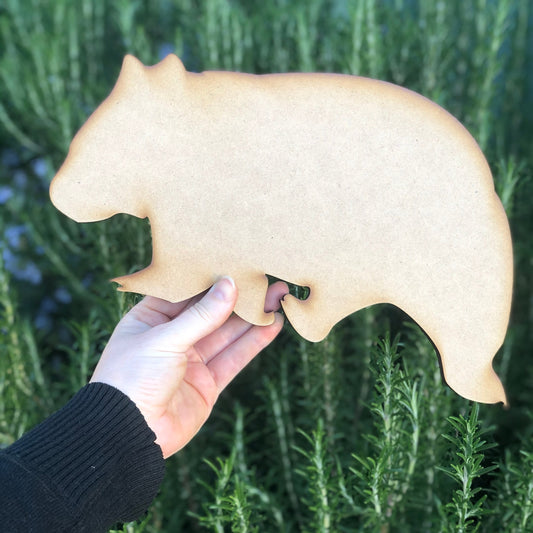 Wombat Shape MDF Art Board, Resin Board, Art Blank, Craft Blank ~3mm/6mm/9mm thickness available~