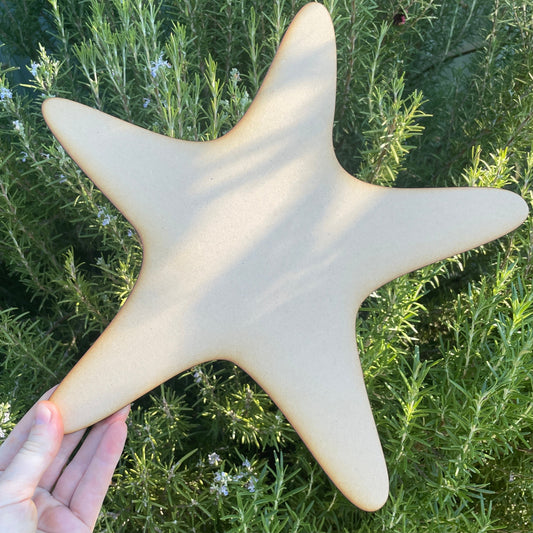 Straight Starfish Rounded Shape MDF Art Board, Resin Board, Art Blank, Craft Blank ~3mm/6mm/9mm thickness available~