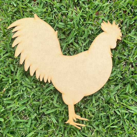Rooster Shape MDF Art Board, Resin Board, Art Blank, Craft Blank ~3mm/6mm/9mm thickness available~