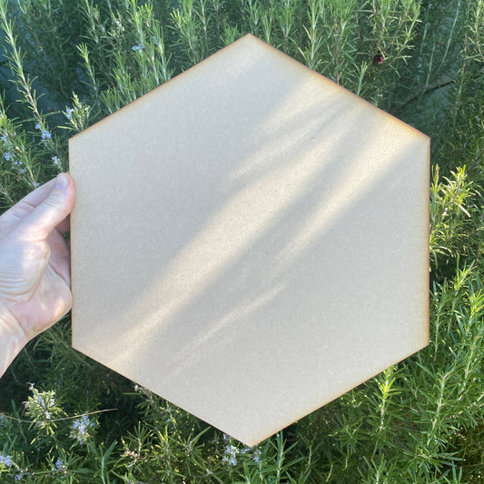 Hexagon Shape MDF Art Board, Resin Board, Art Blank, Craft Blank ~3mm/6mm/9mm thickness available~