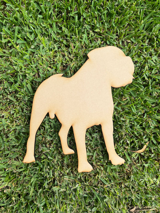 Bull Mastiff Dog Standing Shape MDF Art Board, Resin Board, Art Blank, Craft Blank ~3mm/6mm/9mm thickness available~
