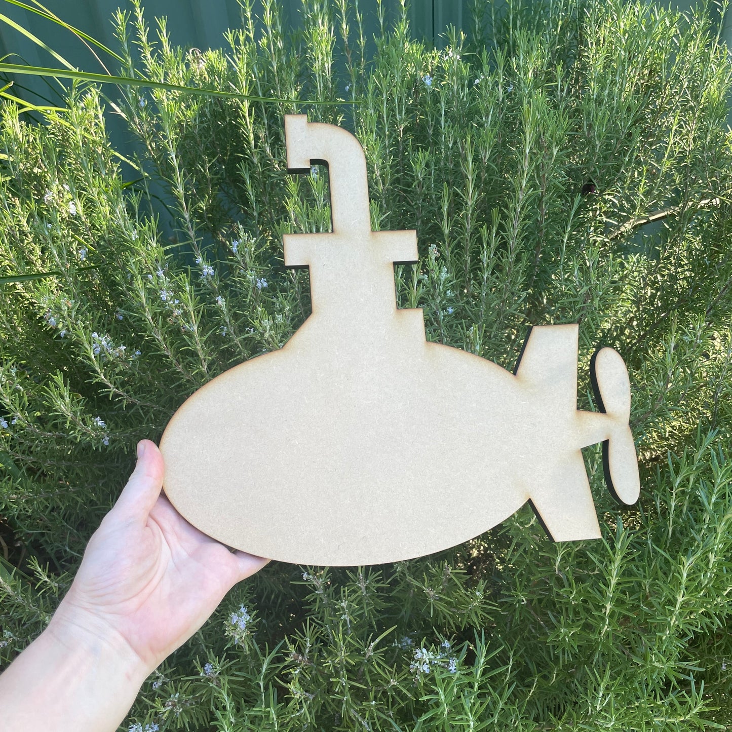 Submarine Shape MDF Art Board, Resin Board, Art Blank, Craft Blank ~3mm/6mm/9mm thickness available~