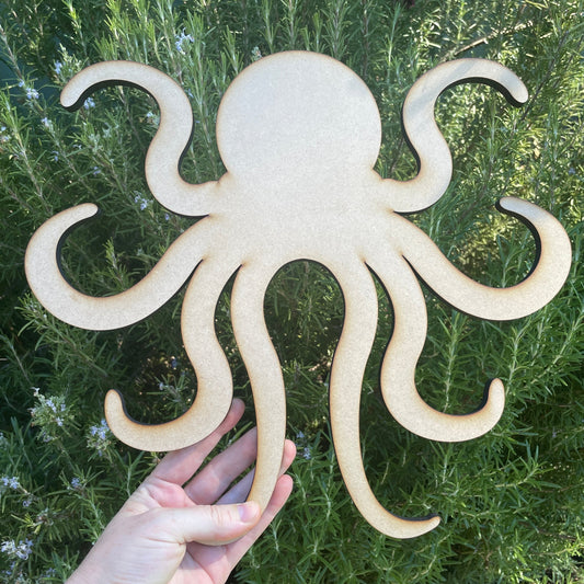 Octopus Shape MDF Art Board, Resin Board, Art Blank, Craft Blank ~3mm/6mm/9mm thickness available~