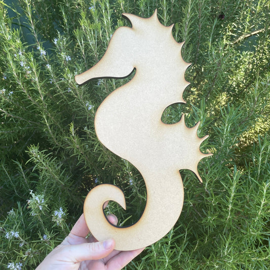 Seahorse Shape MDF Art Board, Resin Board, Art Blank, Craft Blank ~3mm/6mm/9mm thickness available~
