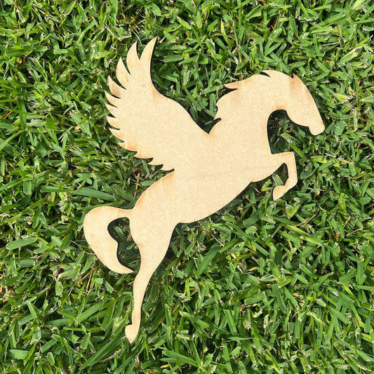 Pegasus Flying Shape MDF Art Board, Resin Board, Art Blank, Craft Blank ~3mm/6mm/9mm thickness available~
