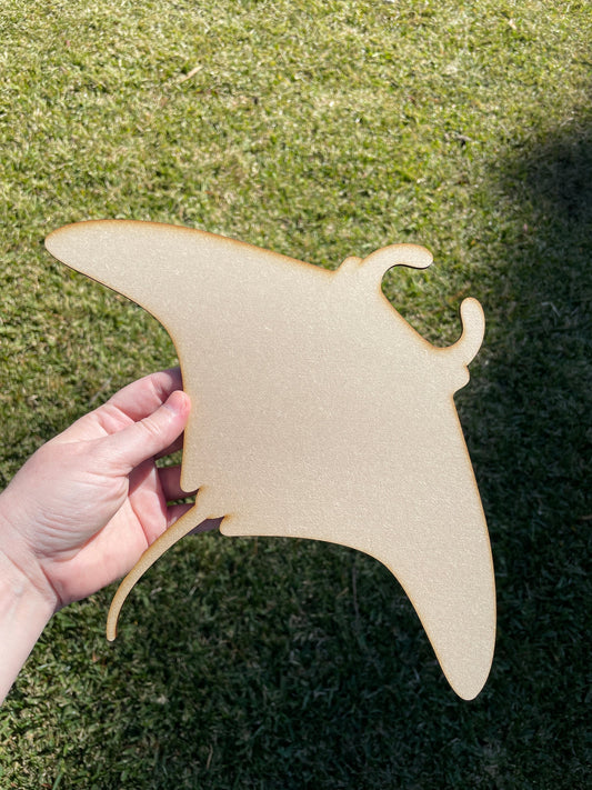 Manta Ray Rounded Shape MDF Art Board, Resin Board, Art Blank, Craft Blank ~3mm/6mm/9mm thickness available~
