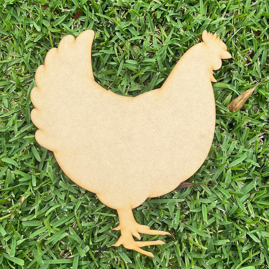 Chicken Hen Shape MDF Art Board, Resin Board, Art Blank, Craft Blank ~3mm/6mm/9mm thickness available~