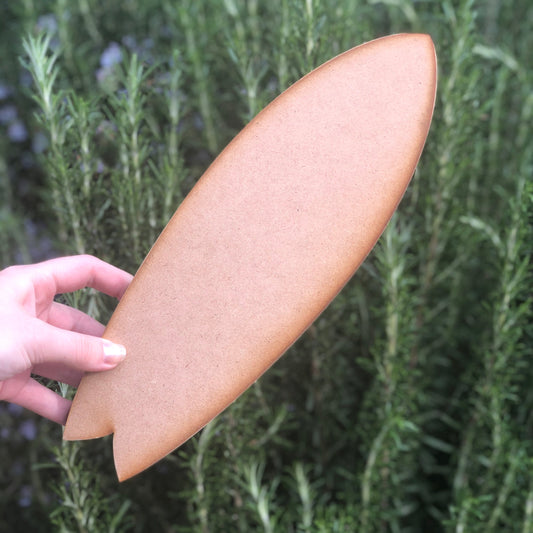 Surfboard Fish Tail Shape MDF Art Board, Resin Board, Art Blank, Craft Blank ~3mm/6mm/9mm thickness available~