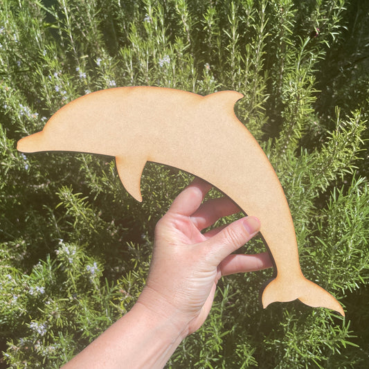 Dolphin Shape MDF Art Board, Resin Board, Art Blank, Craft Blank ~3mm/6mm/9mm thickness available~