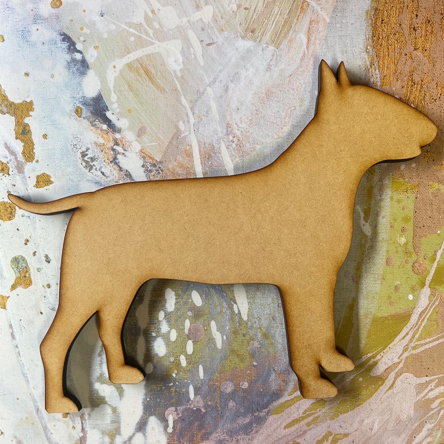 Bull Terrier Shape MDF Art Board, Resin Board, Art Blank, Craft Blank ~3mm/6mm/9mm thickness available~