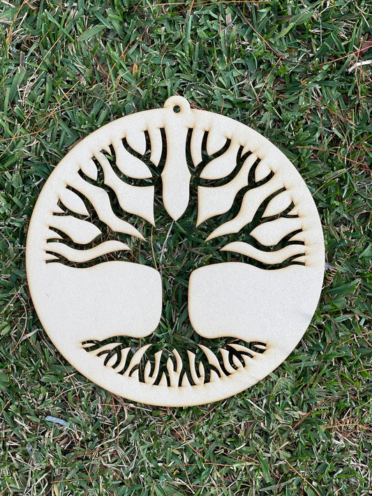 Reverse Tree Ornament Cut-Out Shape MDF Art Board, Resin Board, Art Blank, Craft Blank ~3mm/6mm/9mm thickness available~