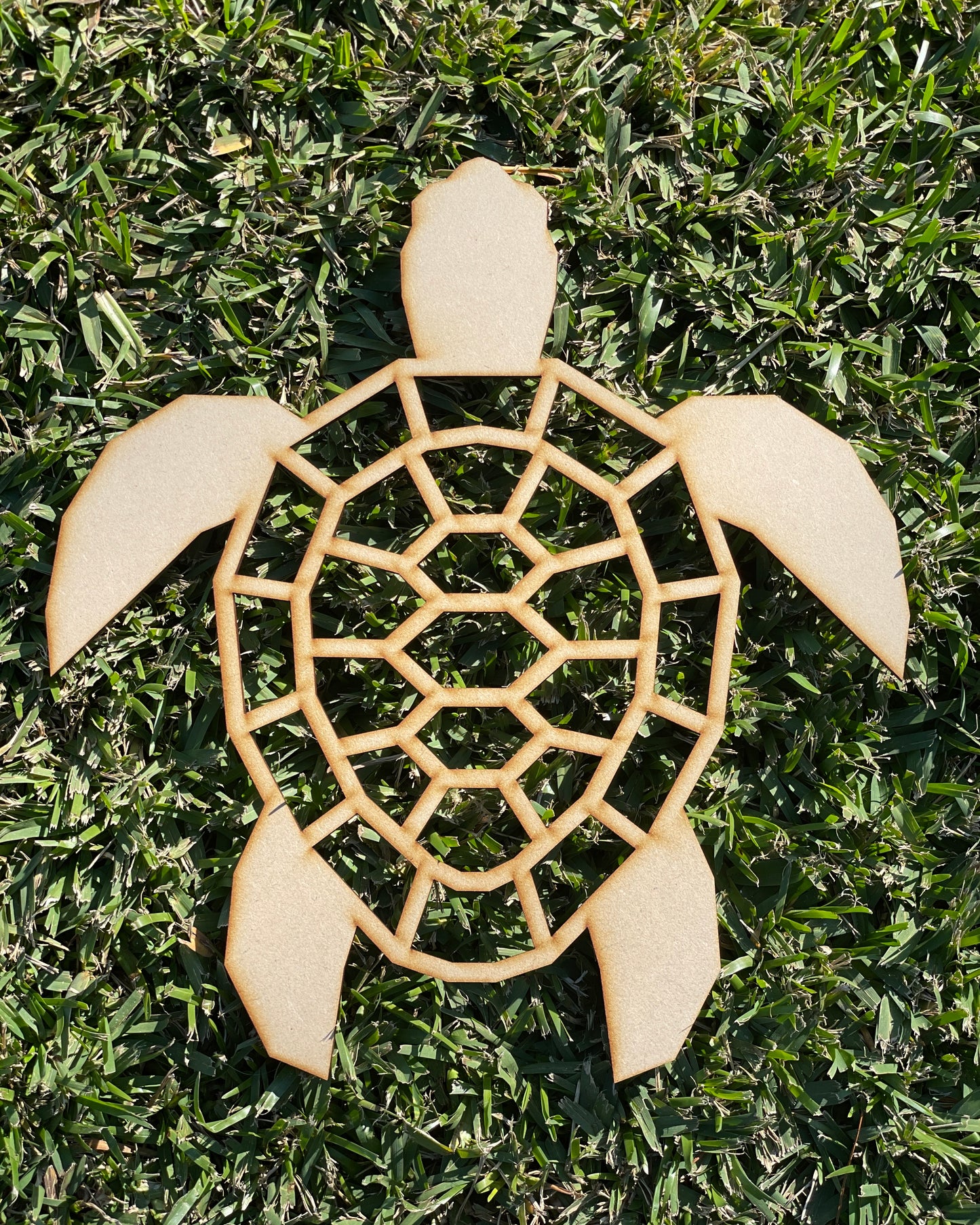Geo Turtle Solid Fins Cut-Out Shape MDF Art Board, Resin Board, Art Blank, Craft Blank ~3mm/6mm/9mm thickness available~