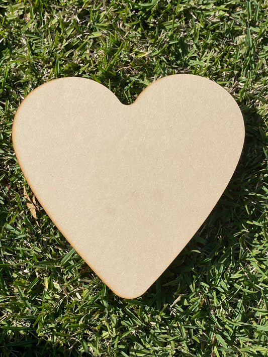 Round Heart Shape MDF Art Board, Resin Board, Art Blank, Craft Blank ~3mm/6mm/9mm thickness available~