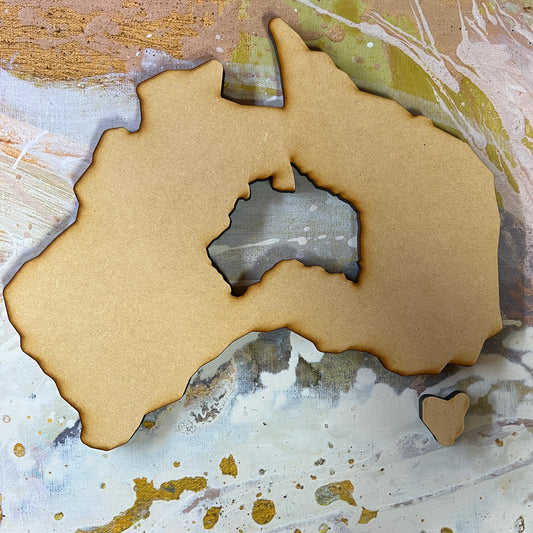 Australia Geode Shape MDF Art Board, Resin Board, Art Blank, Craft Blank ~3mm/6mm/9mm thickness available~