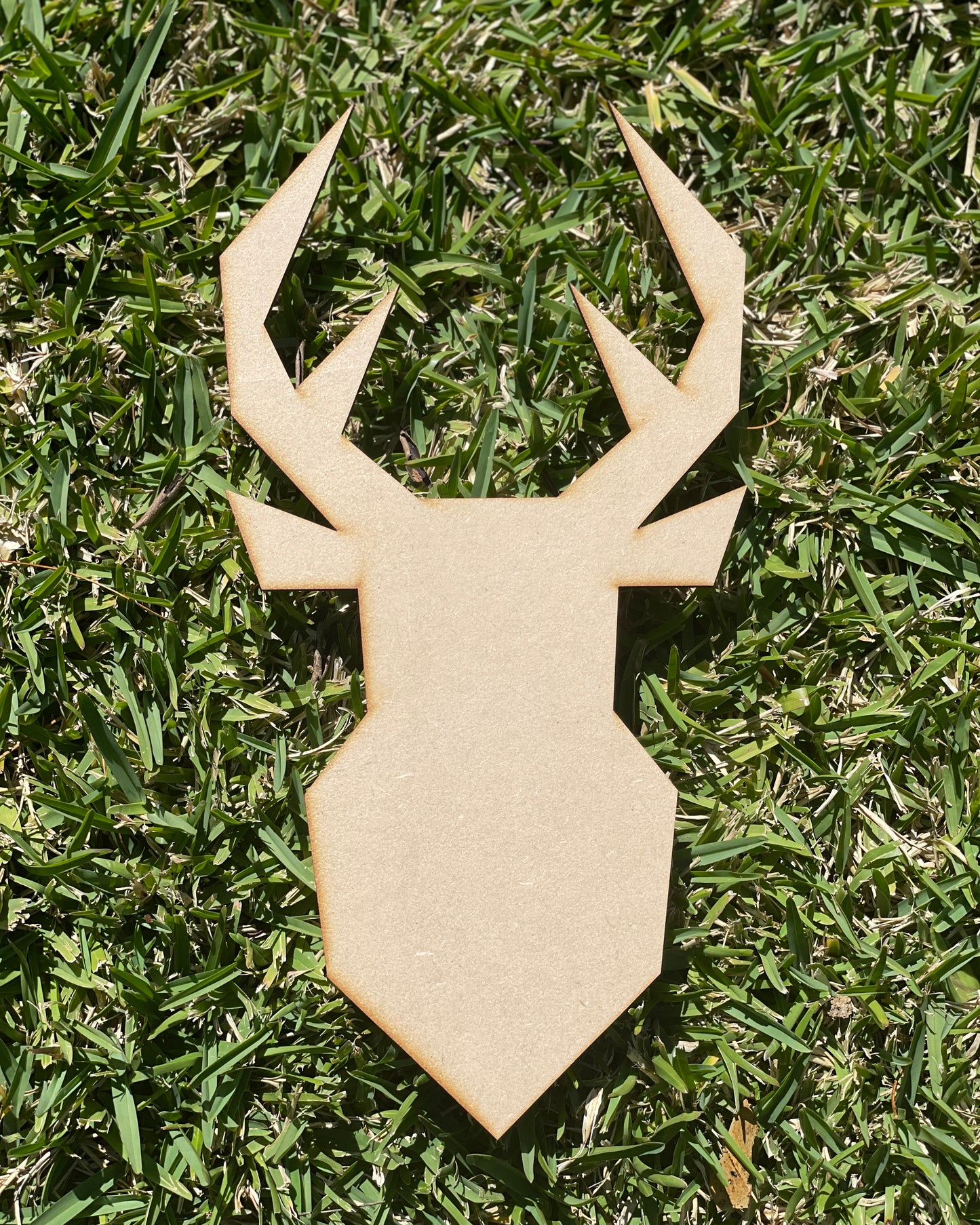 Geo Deer Head Backing Shape MDF Art Board, Resin Board, Art Blank, Craft Blank ~3mm/6mm/9mm thickness available~