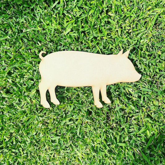 Baby Pig Piglet Shape MDF Art Board, Resin Board, Art Blank, Craft Blank ~3mm/6mm/9mm thickness available~