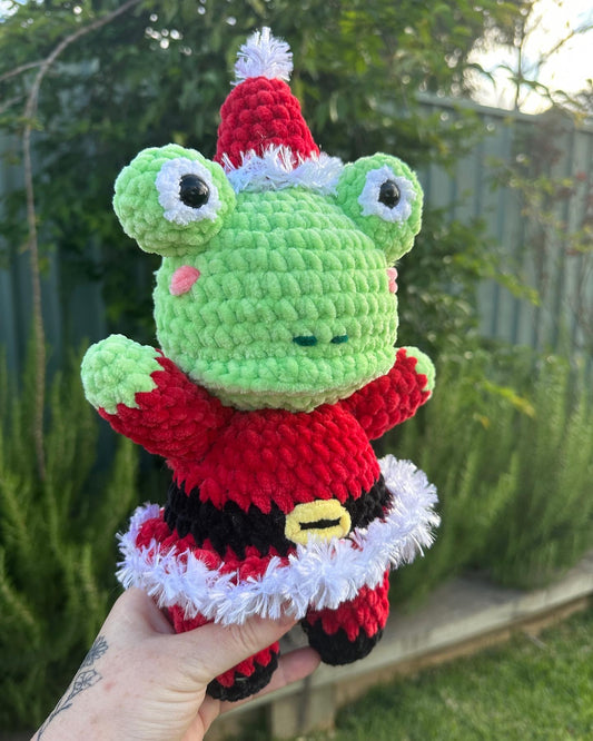 Santa Frog 🐸 Amigurumi Crochet Plushie