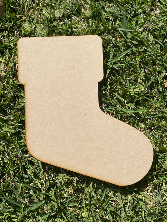 Christmas Stocking Shape MDF or PLY Art Board, Resin Board, Art Blank, Craft Blank ~3mm/6mm/9mm thickness available~