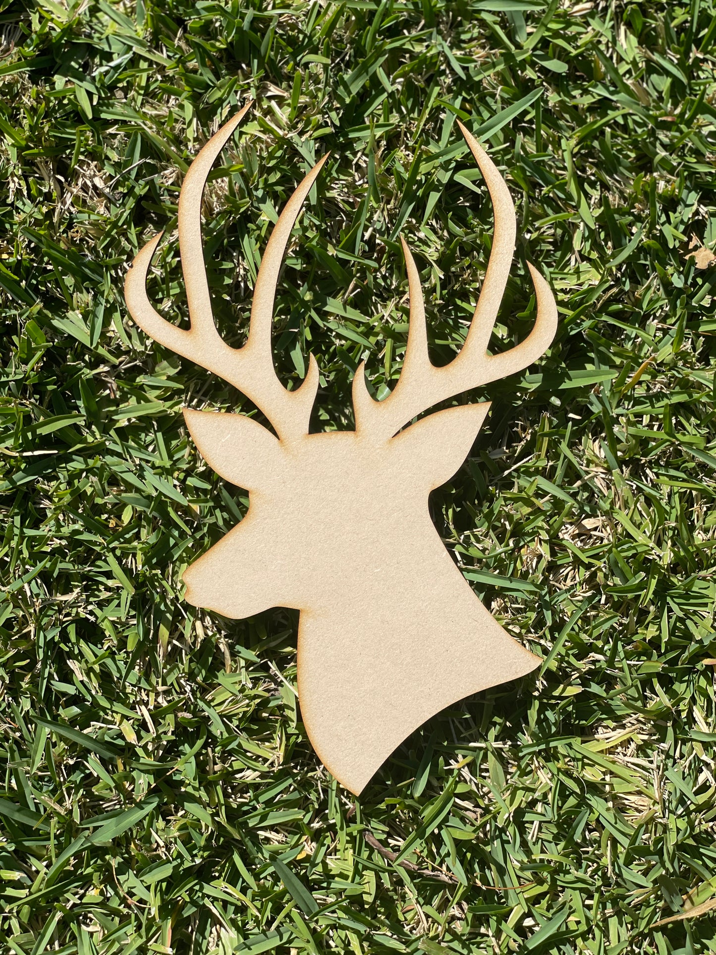 Deer Head Side Shape MDF Art Board, Resin Board, Art Blank, Craft Blank ~3mm/6mm/9mm thickness available~